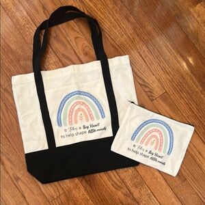 Teacher Canvas Tote and Pouch Set